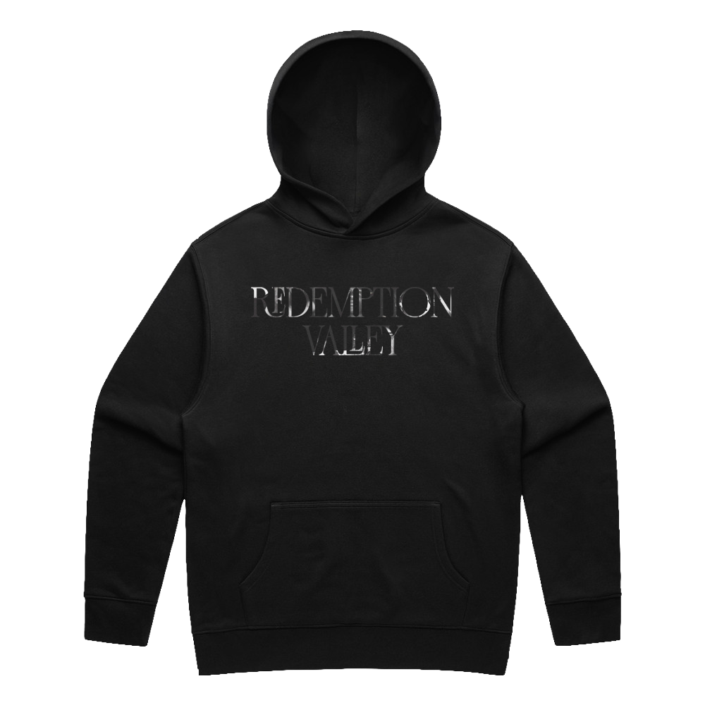 REDEMPTION VALLEY BLACK HOODED PULLOVER